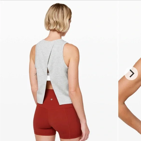 Lululemon minimal tank in heathered power Grey - Picture 3 of 9